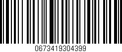 Código de barras (EAN, GTIN, SKU, ISBN): '0673419304399'