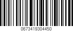 Código de barras (EAN, GTIN, SKU, ISBN): '0673419304450'