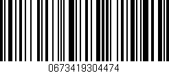Código de barras (EAN, GTIN, SKU, ISBN): '0673419304474'
