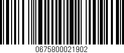 Código de barras (EAN, GTIN, SKU, ISBN): '0675800021902'