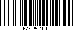 Código de barras (EAN, GTIN, SKU, ISBN): '0676025010807'