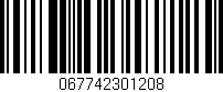 Código de barras (EAN, GTIN, SKU, ISBN): '067742301208'