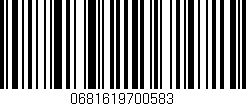 Código de barras (EAN, GTIN, SKU, ISBN): '0681619700583'