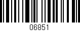 Código de barras (EAN, GTIN, SKU, ISBN): '06851'