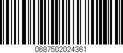 Código de barras (EAN, GTIN, SKU, ISBN): '0687502024361'