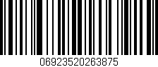 Código de barras (EAN, GTIN, SKU, ISBN): '06923520263875'