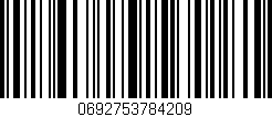 Código de barras (EAN, GTIN, SKU, ISBN): '0692753784209'