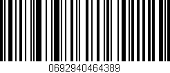 Código de barras (EAN, GTIN, SKU, ISBN): '0692940464389'