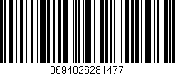 Código de barras (EAN, GTIN, SKU, ISBN): '0694026281477'