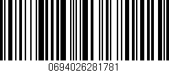 Código de barras (EAN, GTIN, SKU, ISBN): '0694026281781'