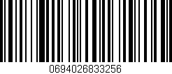 Código de barras (EAN, GTIN, SKU, ISBN): '0694026833256'