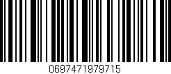 Código de barras (EAN, GTIN, SKU, ISBN): '0697471979715'