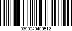 Código de barras (EAN, GTIN, SKU, ISBN): '0699340403512'