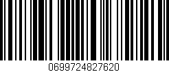 Código de barras (EAN, GTIN, SKU, ISBN): '0699724827620'
