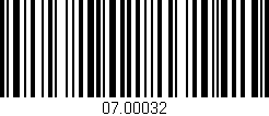 Código de barras (EAN, GTIN, SKU, ISBN): '07.00032'