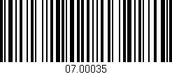 Código de barras (EAN, GTIN, SKU, ISBN): '07.00035'
