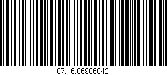 Código de barras (EAN, GTIN, SKU, ISBN): '07.16.06986042'