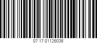 Código de barras (EAN, GTIN, SKU, ISBN): '07.17.01126038'