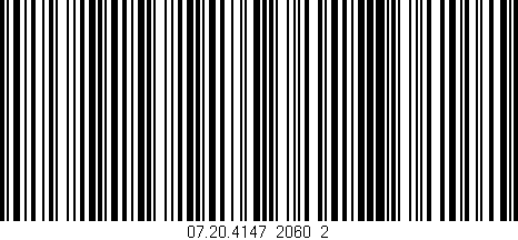 Código de barras (EAN, GTIN, SKU, ISBN): '07.20.4147_2060_2'