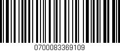 Código de barras (EAN, GTIN, SKU, ISBN): '0700083369109'