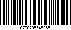 Código de barras (EAN, GTIN, SKU, ISBN): '0700285645865'