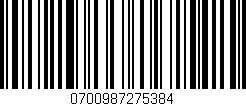 Código de barras (EAN, GTIN, SKU, ISBN): '0700987275384'