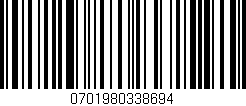 Código de barras (EAN, GTIN, SKU, ISBN): '0701980338694'