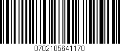 Código de barras (EAN, GTIN, SKU, ISBN): '0702105641170'
