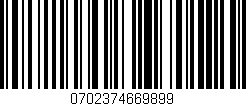 Código de barras (EAN, GTIN, SKU, ISBN): '0702374669899'