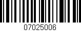 Código de barras (EAN, GTIN, SKU, ISBN): '07025006'