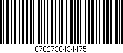 Código de barras (EAN, GTIN, SKU, ISBN): '0702730434475'