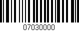 Código de barras (EAN, GTIN, SKU, ISBN): '07030000'
