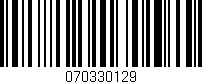 Código de barras (EAN, GTIN, SKU, ISBN): '070330129'