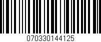 Código de barras (EAN, GTIN, SKU, ISBN): '070330144125'