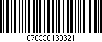 Código de barras (EAN, GTIN, SKU, ISBN): '070330163621'