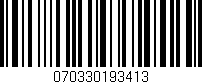 Código de barras (EAN, GTIN, SKU, ISBN): '070330193413'