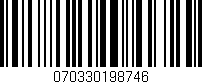 Código de barras (EAN, GTIN, SKU, ISBN): '070330198746'