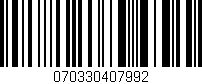 Código de barras (EAN, GTIN, SKU, ISBN): '070330407992'