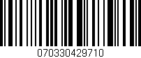Código de barras (EAN, GTIN, SKU, ISBN): '070330429710'