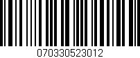 Código de barras (EAN, GTIN, SKU, ISBN): '070330523012'