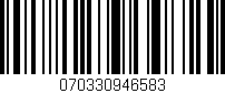 Código de barras (EAN, GTIN, SKU, ISBN): '070330946583'