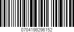 Código de barras (EAN, GTIN, SKU, ISBN): '0704198296152'