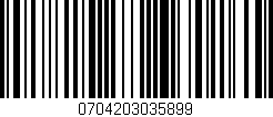 Código de barras (EAN, GTIN, SKU, ISBN): '0704203035899'