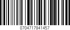 Código de barras (EAN, GTIN, SKU, ISBN): '0704717941457'