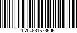 Código de barras (EAN, GTIN, SKU, ISBN): '0704831573596'