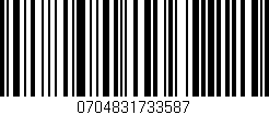 Código de barras (EAN, GTIN, SKU, ISBN): '0704831733587'