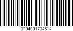 Código de barras (EAN, GTIN, SKU, ISBN): '0704831734614'