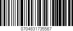 Código de barras (EAN, GTIN, SKU, ISBN): '0704831735567'
