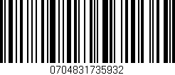 Código de barras (EAN, GTIN, SKU, ISBN): '0704831735932'