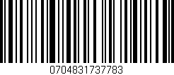 Código de barras (EAN, GTIN, SKU, ISBN): '0704831737783'